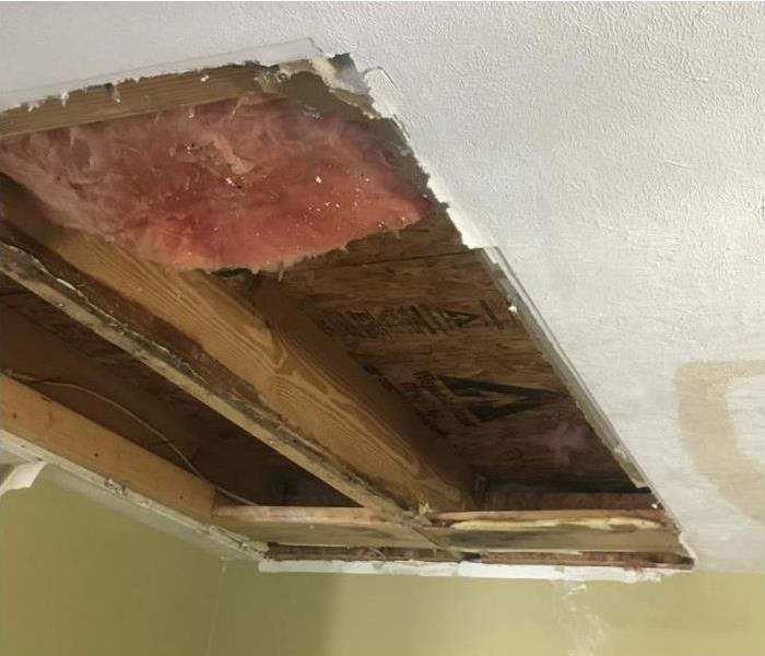 A big hole on ceiling